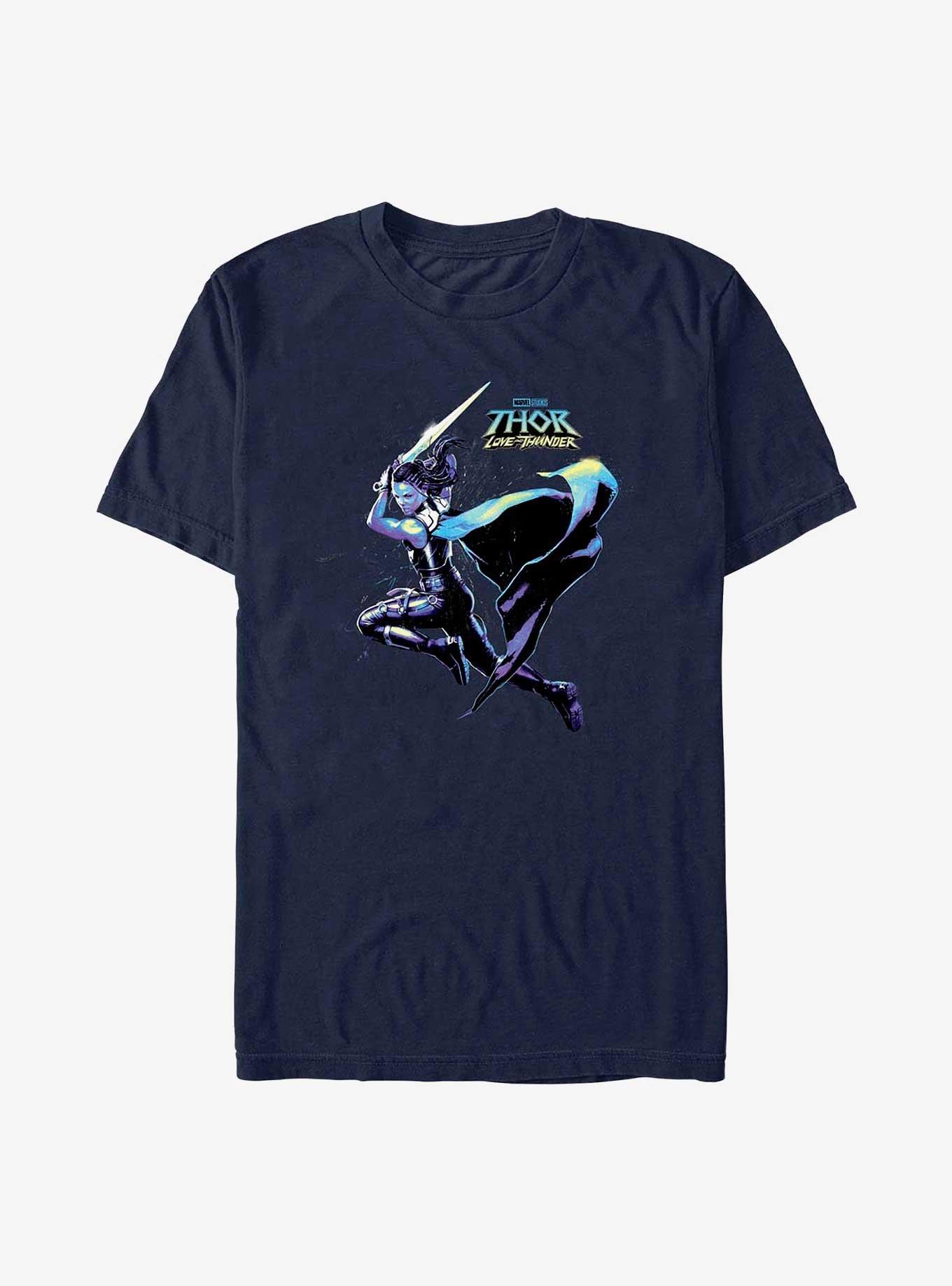 Marvel Thor: Love And Thunder Valkyrie Hero Shot T-Shirt, NAVY, hi-res