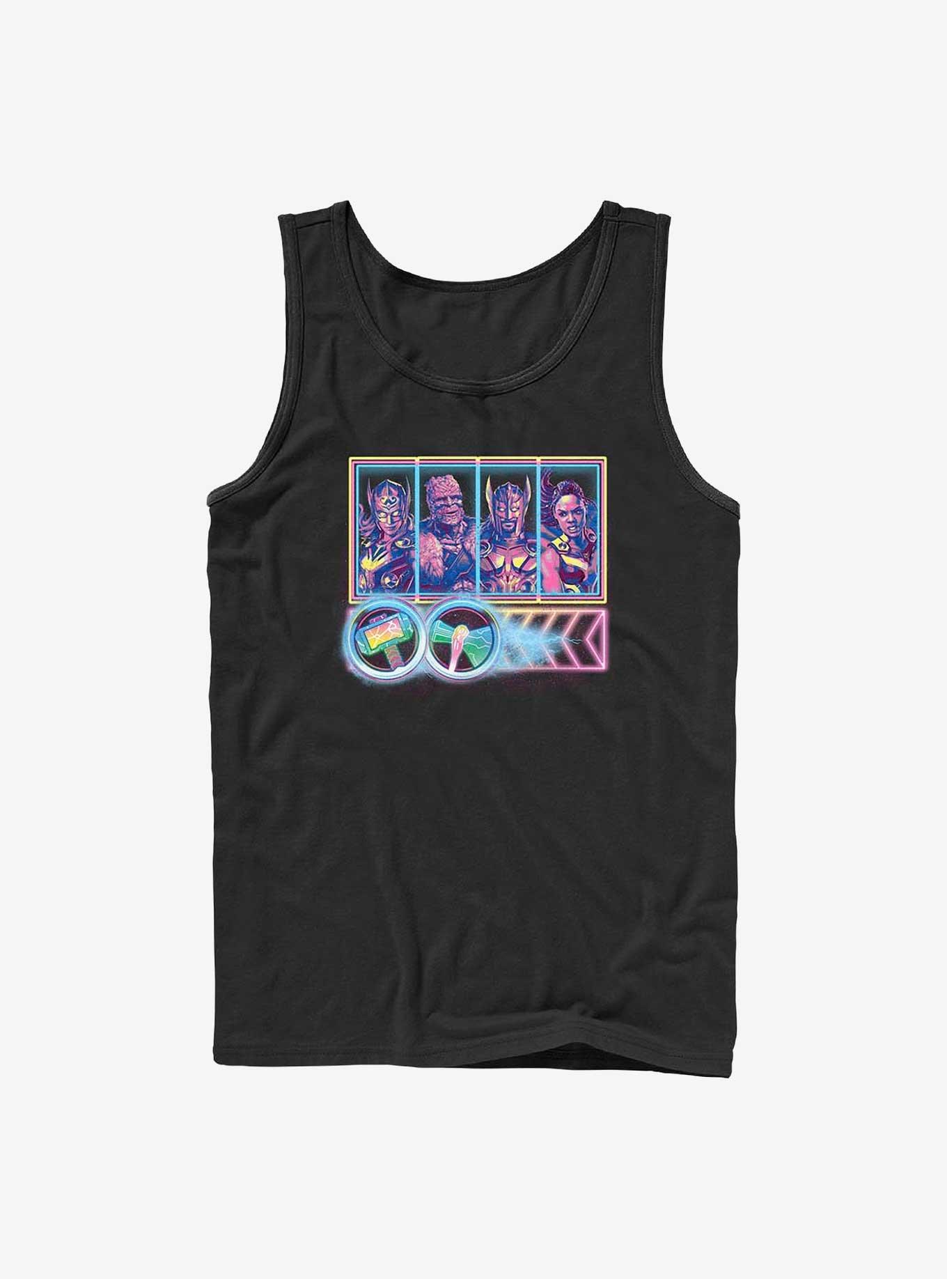 Marvel Thor: Love And Thunder Neon Thunder Love Tank, BLACK, hi-res