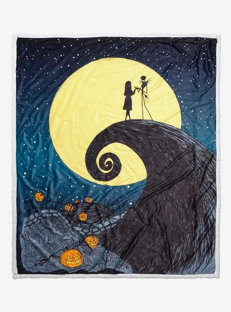 Disney The Nightmare Before Christmas Spiral Hill Sherpa Throw - BoxLunch Exclusive | BoxLunch
