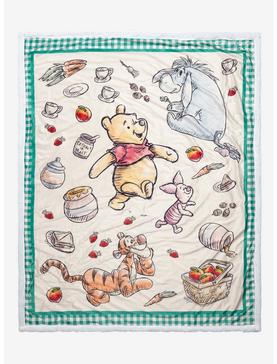 Disney Winnie the Pooh Characters & Food Watercolor Portraits Sherpa Throw - BoxLunch Exclusive, , hi-res