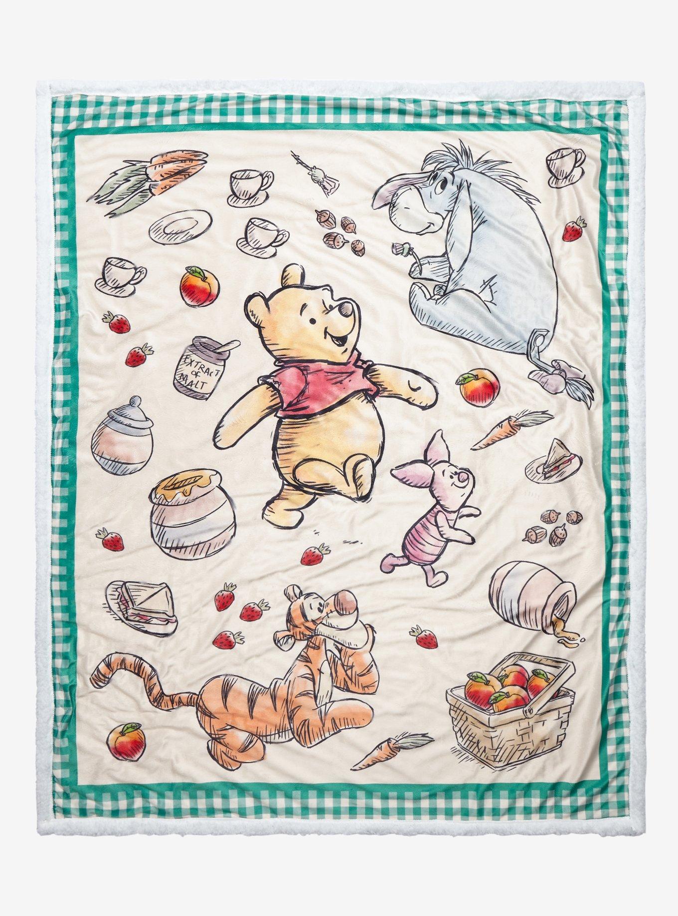 Disney Winnie the Pooh Characters Food Watercolor Portraits