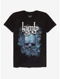Lamb Of God Skull & Leaves T-Shirt, BLACK, hi-res