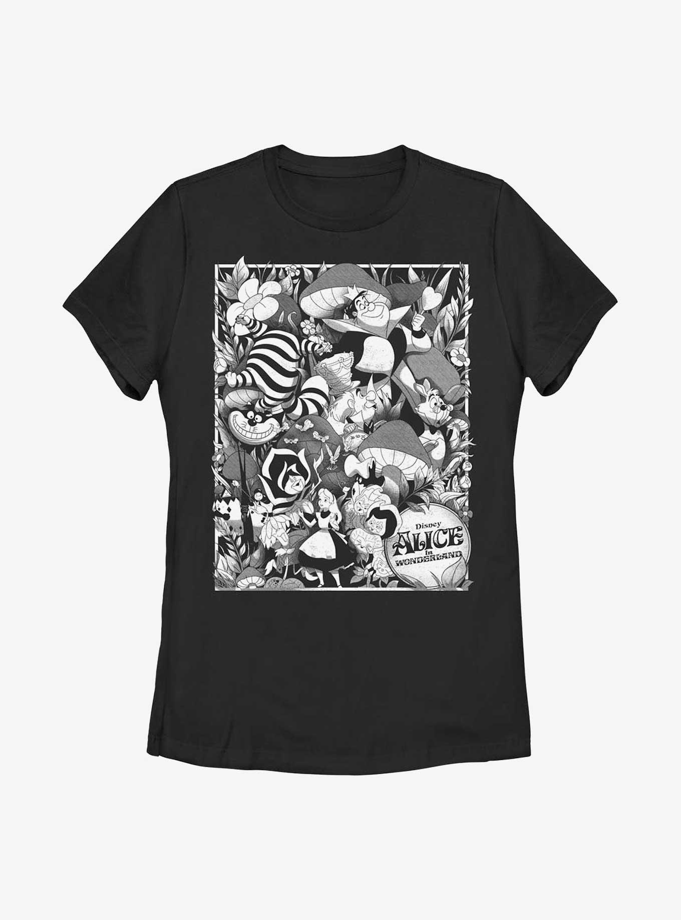 Disney Alice In Wonderland Black Alice Poster Womens T-Shirt, , hi-res