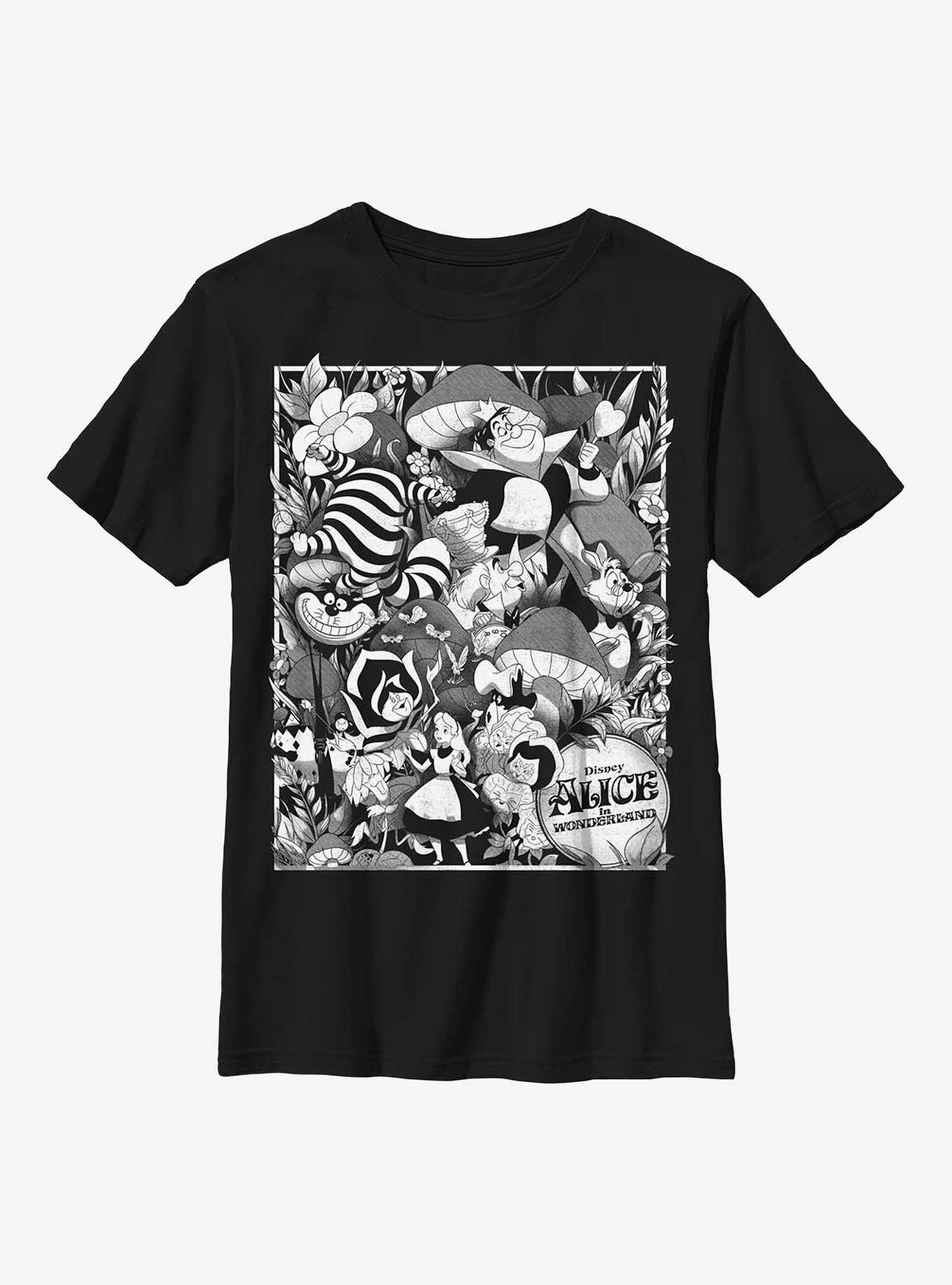 Disney Alice In Wonderland Black Alice Poster Youth T-Shirt, , hi-res