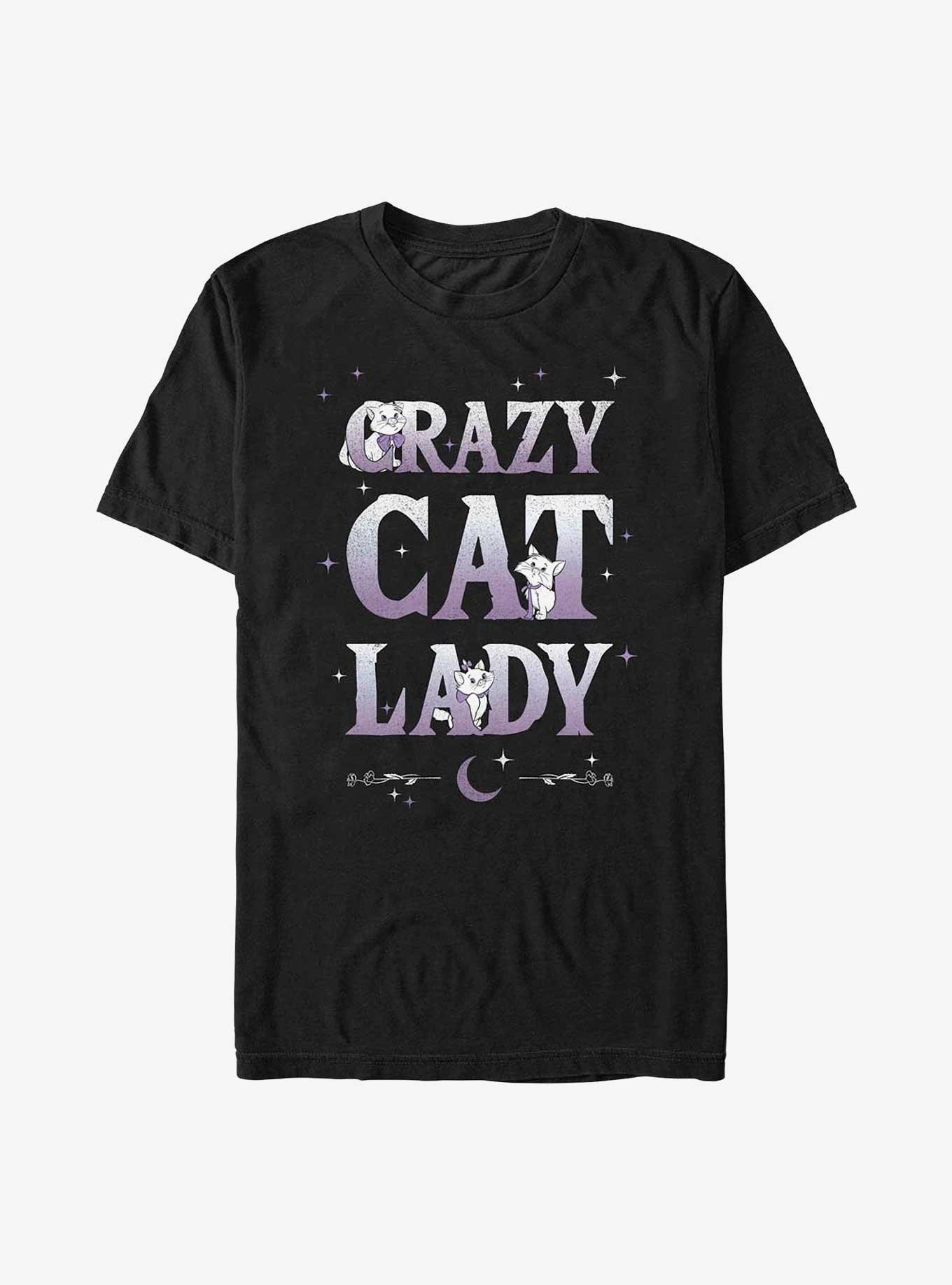 Disney The Aristocats Crazy Cat Lady T-Shirt, BLACK, hi-res