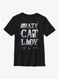 Disney The Aristocats Crazy Cat Lady Youth T-Shirt, BLACK, hi-res