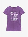 Disney The Aristocats Crazy Cat Lady Youth Girls T-Shirt, PURPLE BERRY, hi-res