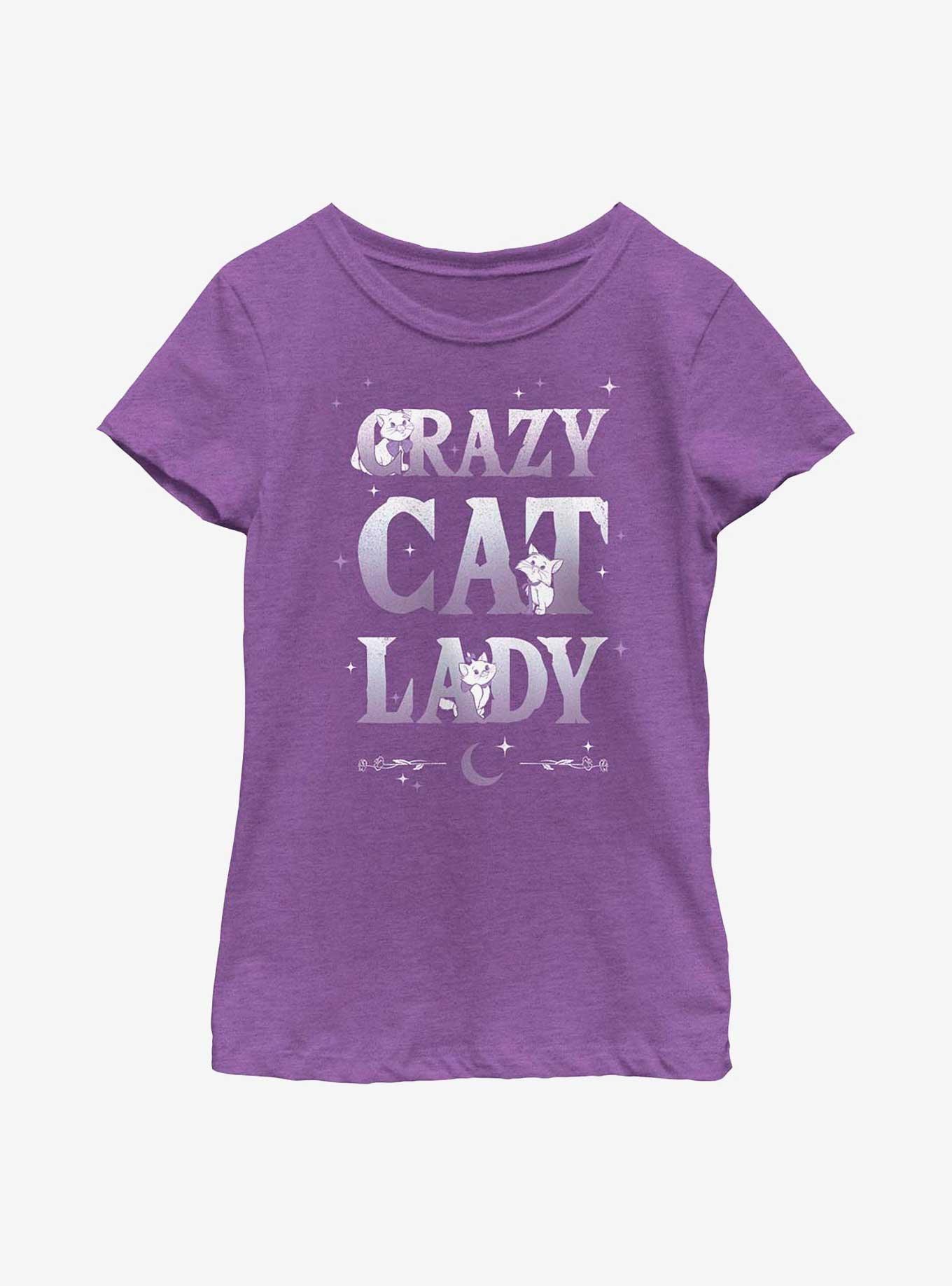 Disney The Aristocats Crazy Cat Lady Youth Girls T-Shirt, , hi-res