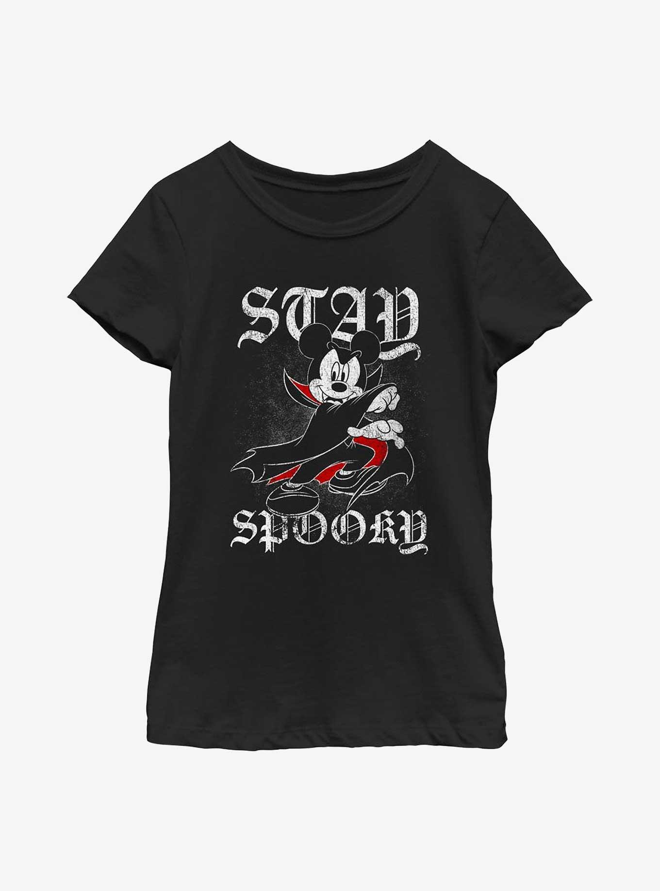 Disney Mickey Mouse Spooky Vampire Mickey Youth Girls T-Shirt, BLACK, hi-res