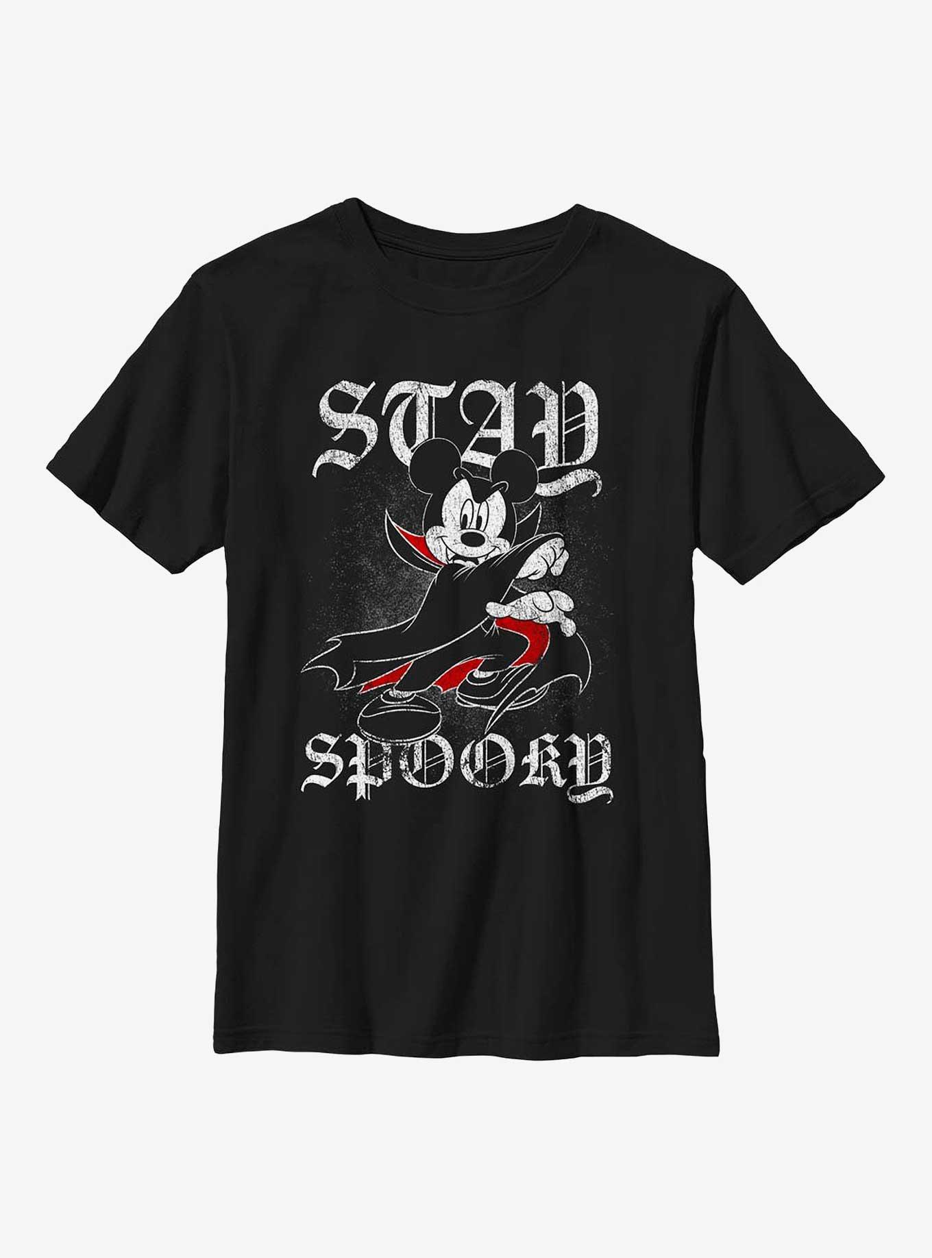 Disney Mickey Mouse Spooky Vampire Mickey Youth T-Shirt, BLACK, hi-res