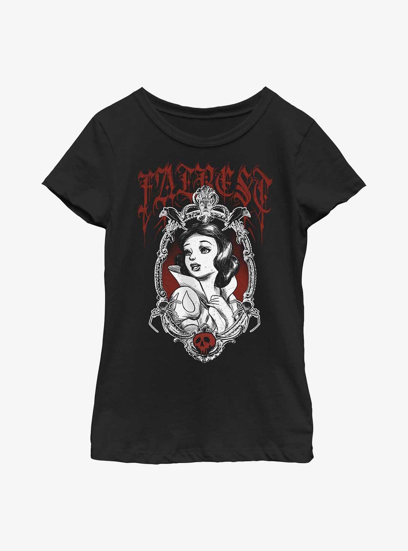 Disney Princess Princess Flowers Youth Girls T-Shirt, BLACK, hi-res view 1