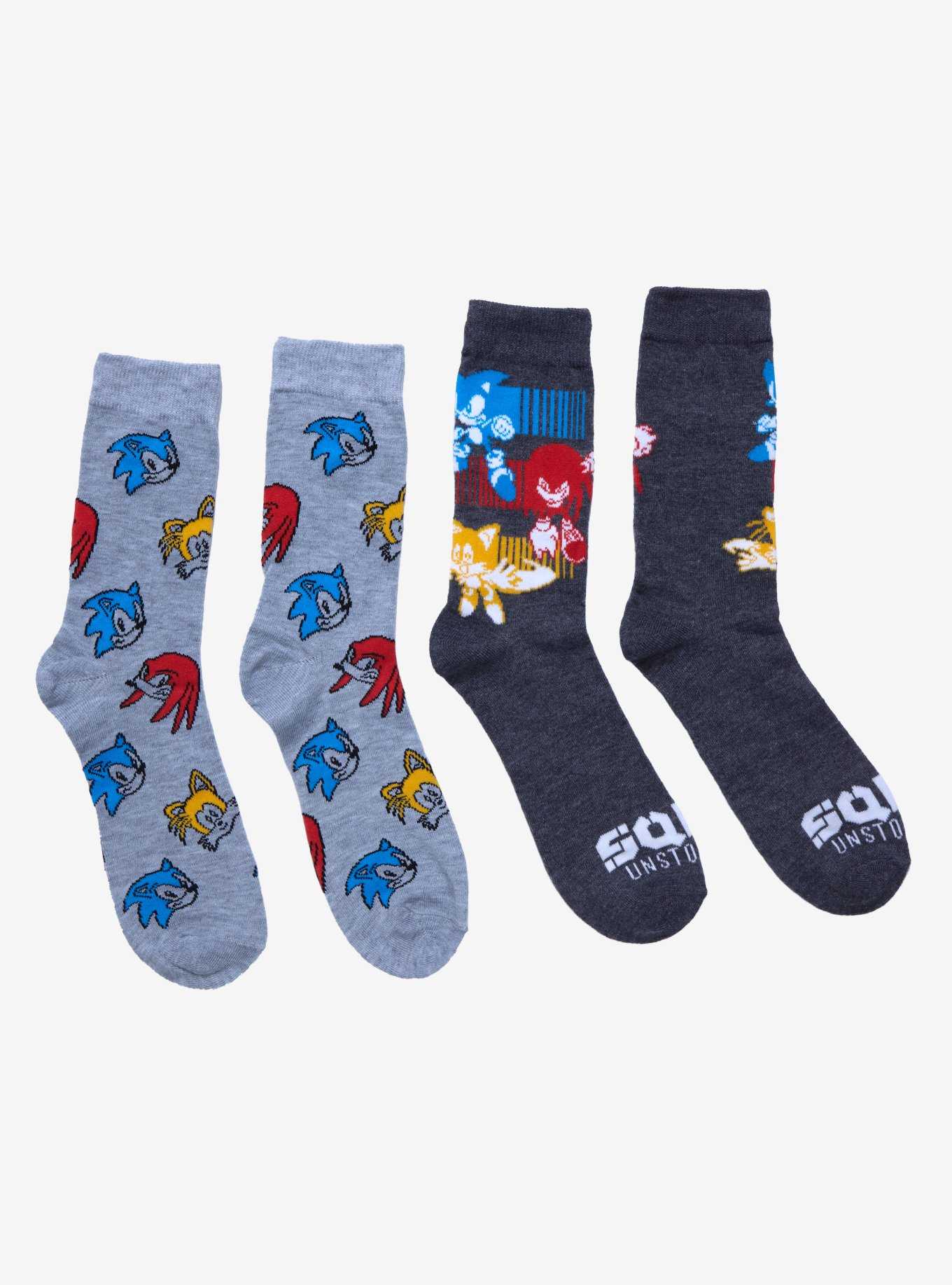 Sonic The Hedgehog Trio Crew Socks 2 Pair, , hi-res