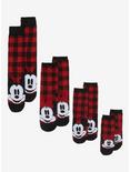 Disney Mickey Mouse & Minnie Mouse Plaid Family Sock Set, , hi-res