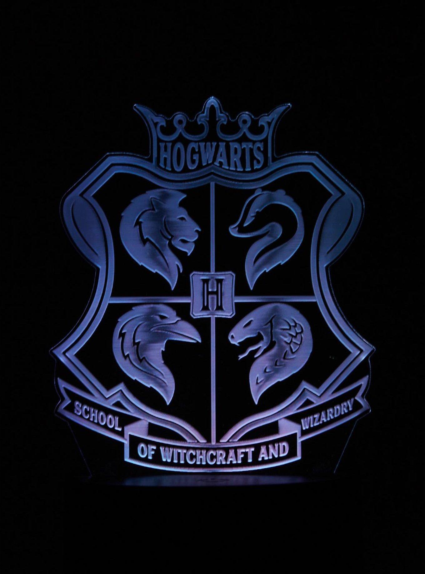 Harry Potter Hogwarts Crest Color-Changing LED Acrylic Light, , hi-res