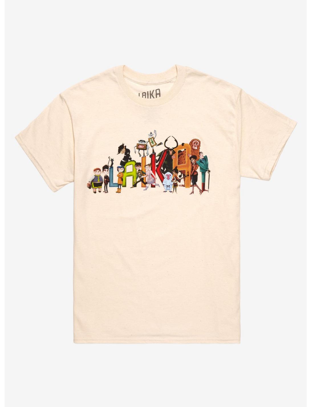 Laika Character Line-Up T-Shirt By Emily Rose Wikle, TANBEIGE, hi-res