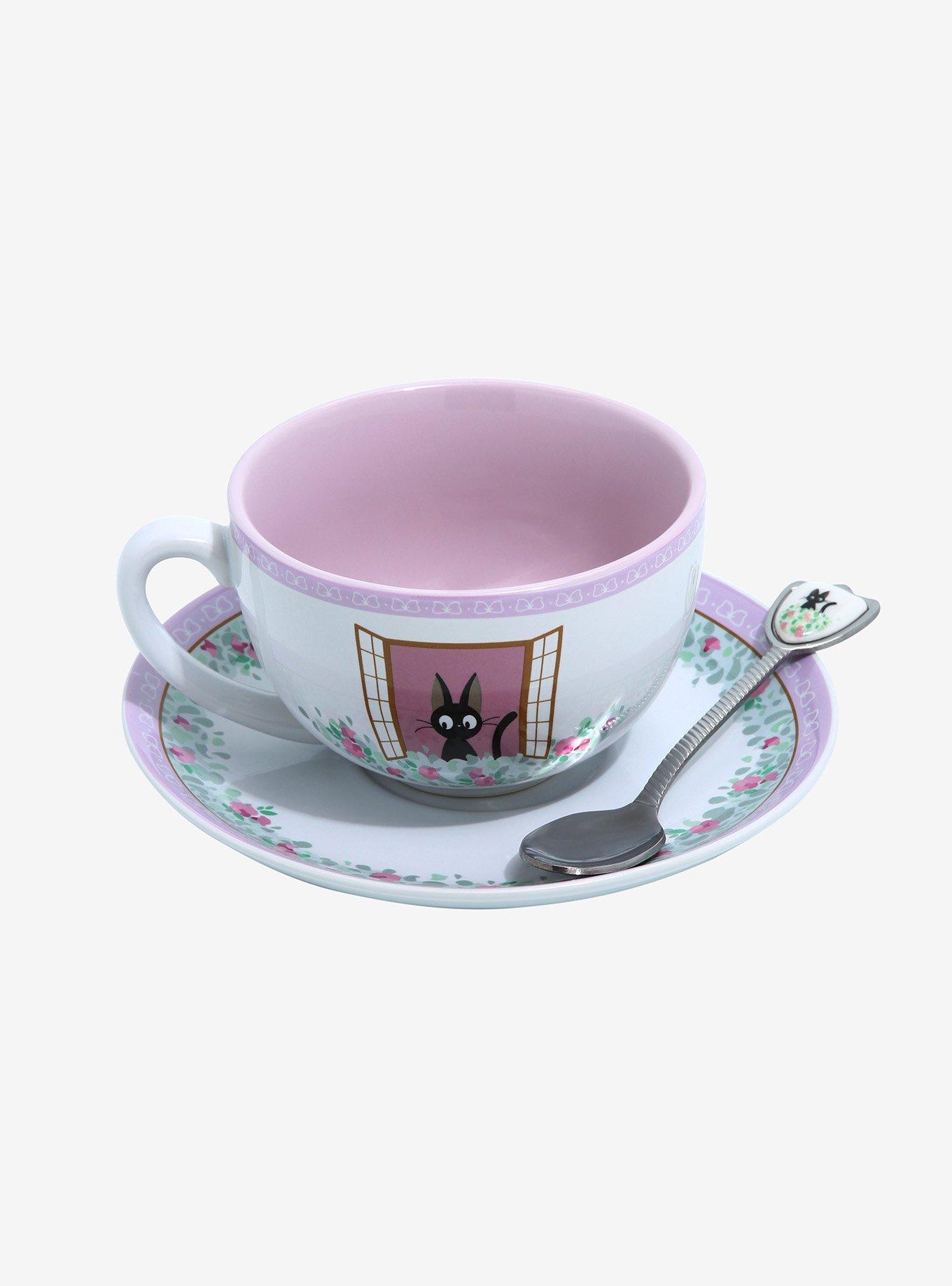 Studio Ghibli Kiki's Delivery Service Jiji Teacup & Saucer Set, , hi-res