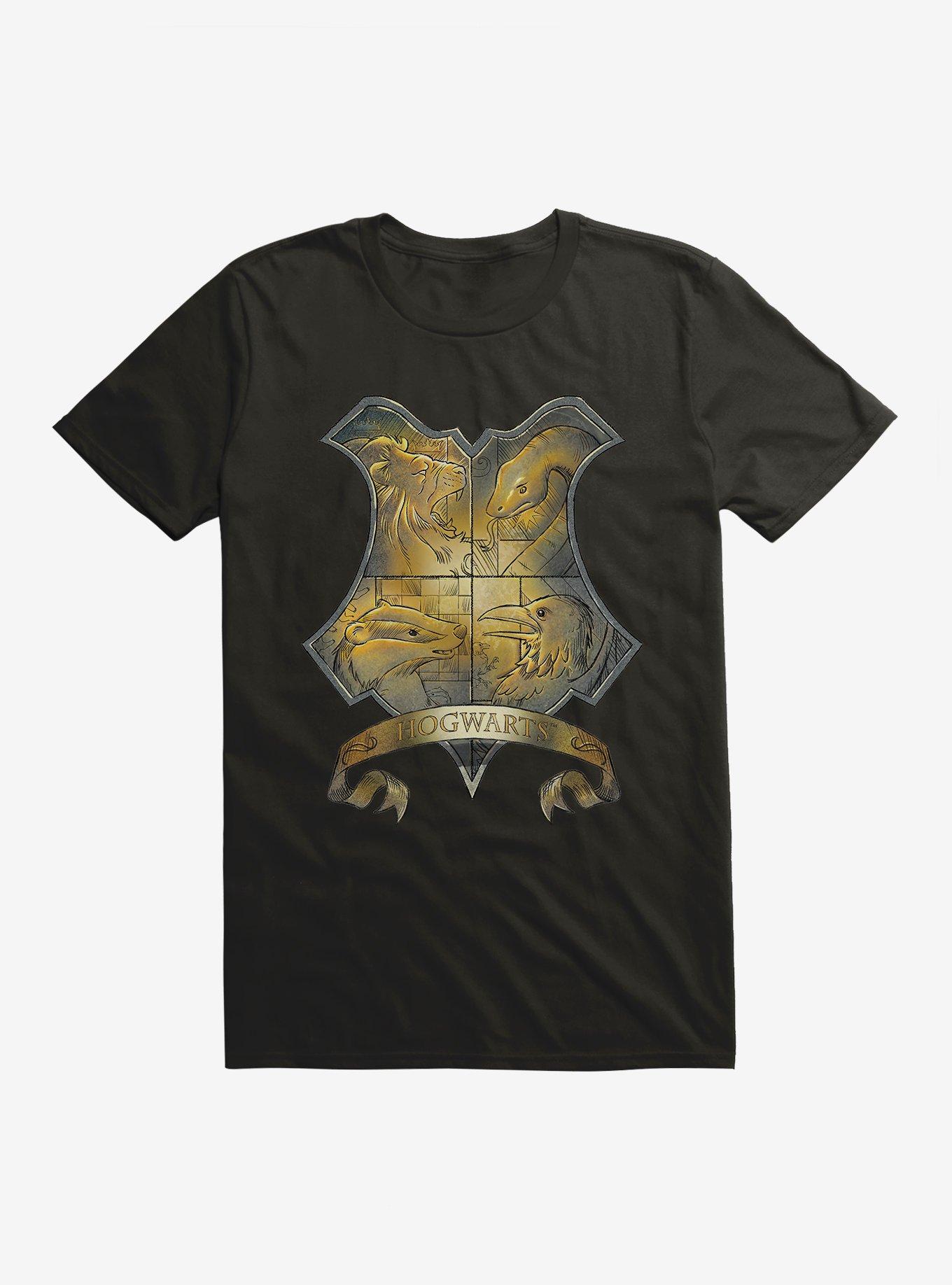 Harry Potter Hogwarts Crest Illustrated T-Shirt, , hi-res