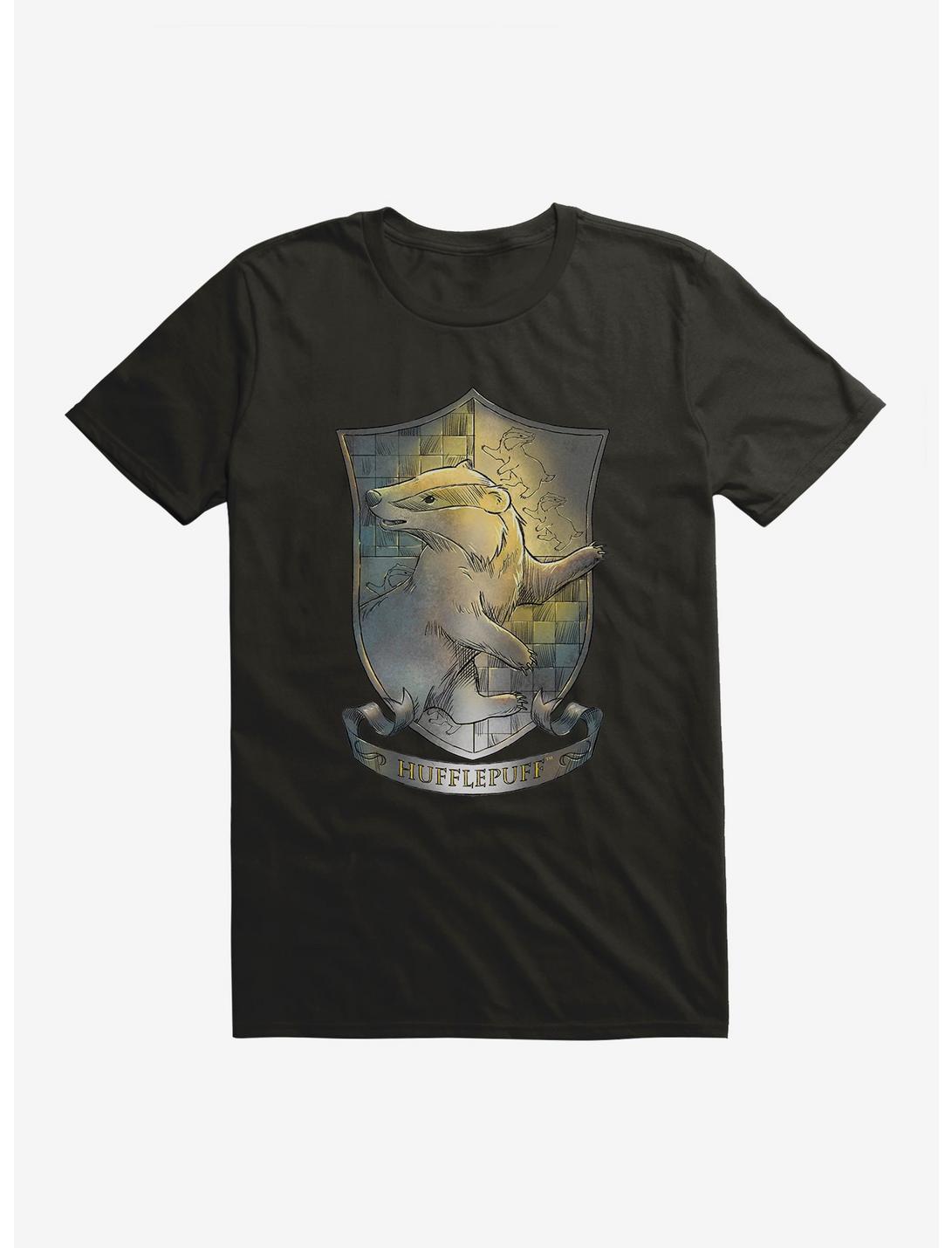 Harry Potter Hufflepuff Crest Illustrated T-Shirt, , hi-res