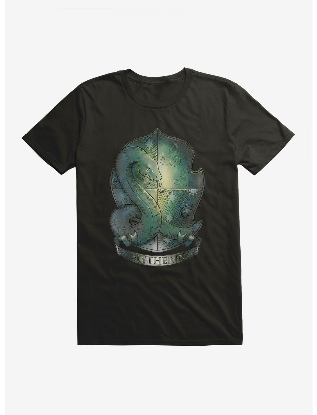 Harry Potter Slytherin Crest Illustrated T-Shirt, , hi-res