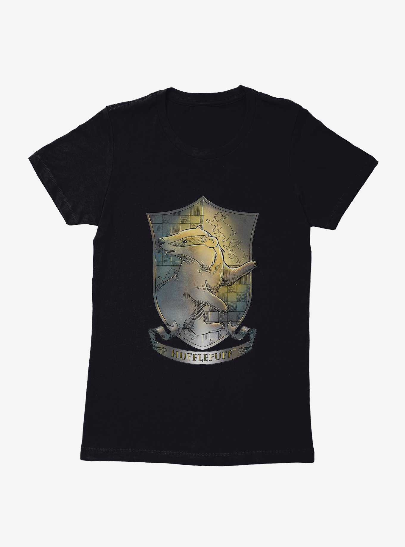 Harry Potter Hufflepuff Crest Illustrated Womens  T-Shirt, , hi-res