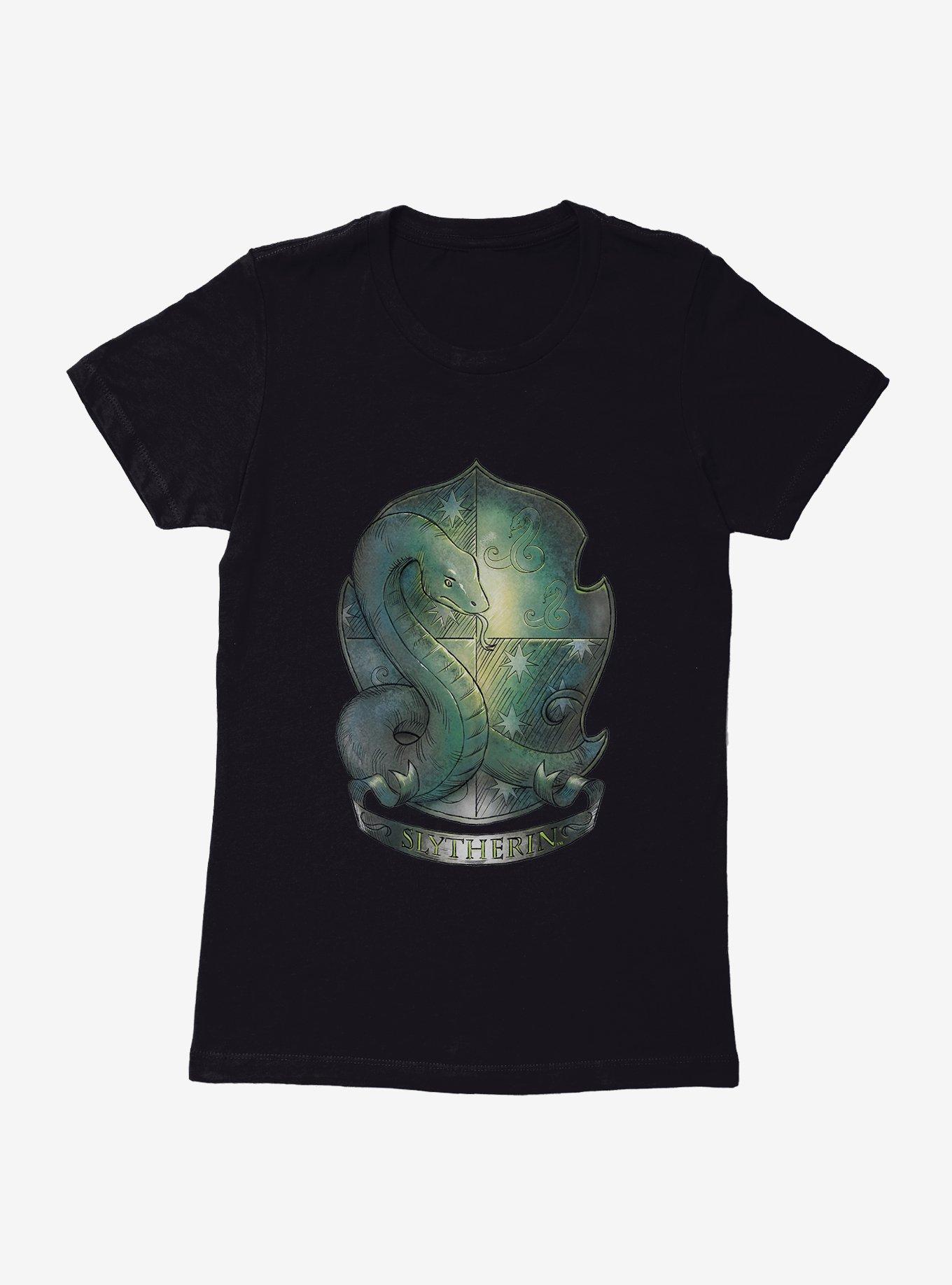 Harry Potter Slytherin Crest Illustrated Womens T-Shirt, , hi-res