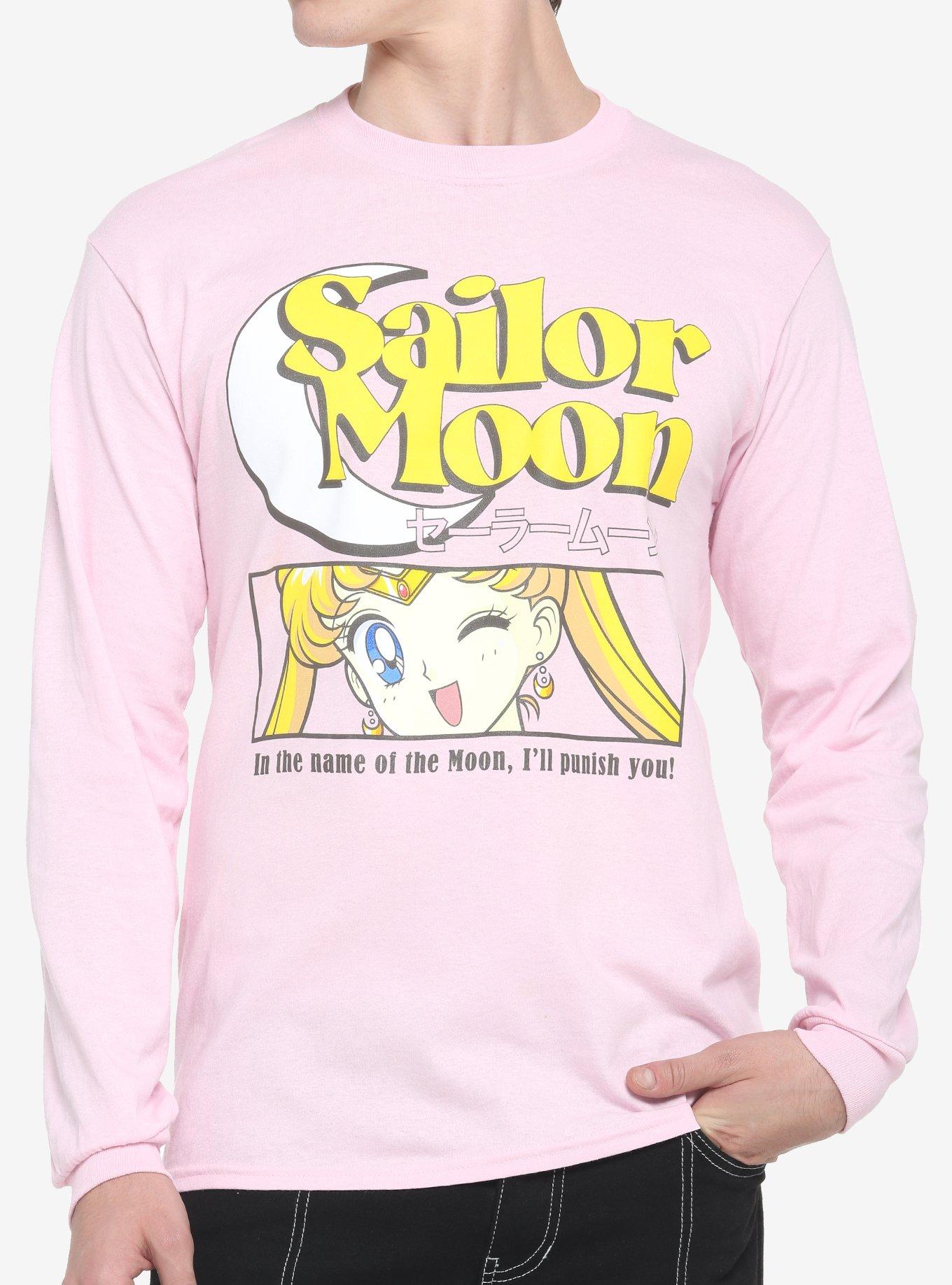 Sailor Moon Panel Pink Long-Sleeve T-Shirt, PINK, hi-res