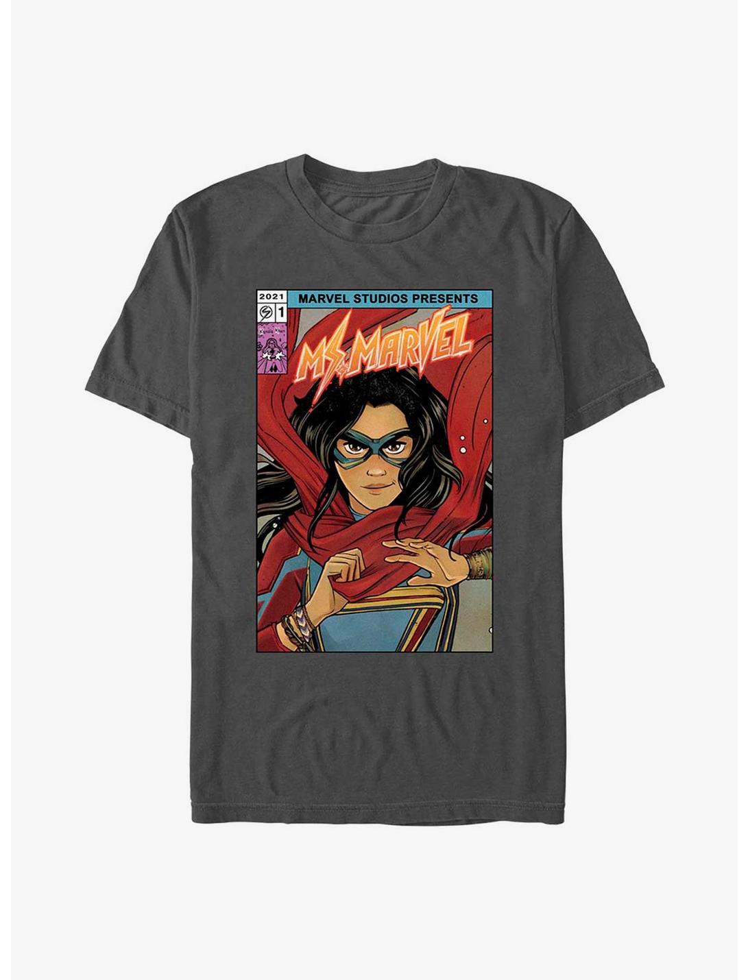 Marvel Ms. Marvel Comic Cover T-Shirt, CHARCOAL, hi-res