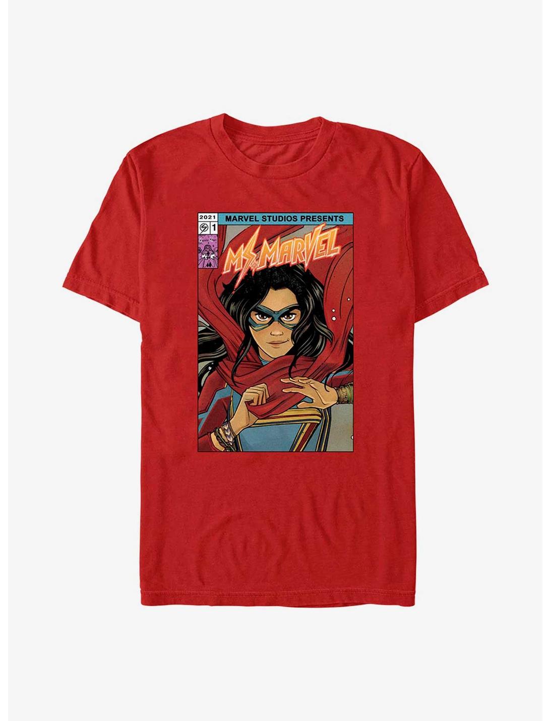 Marvel Ms. Marvel Comic Cover T-Shirt, RED, hi-res