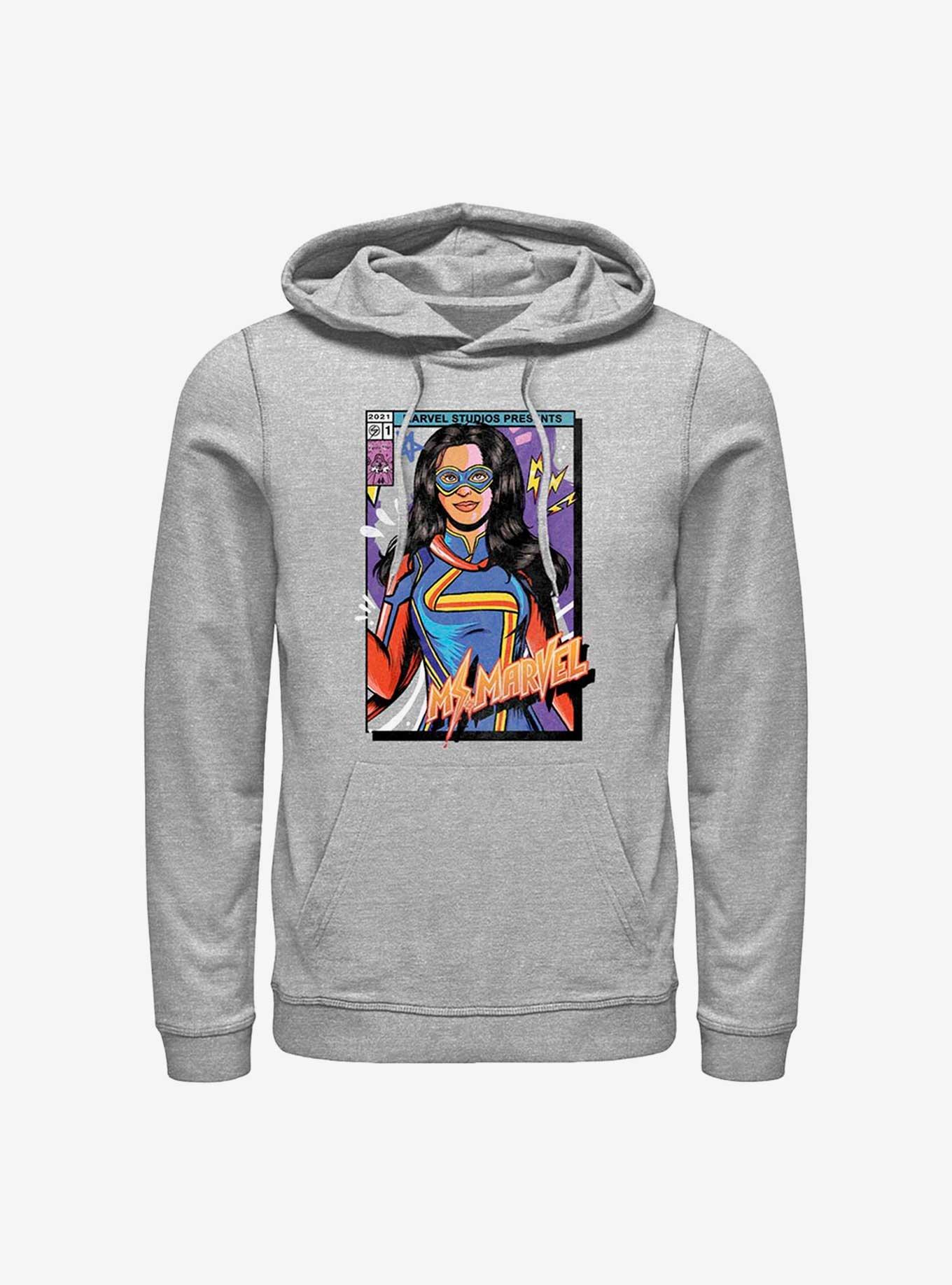 Marvel Ms. Marvel Cover Hoodie, ATH HTR, hi-res