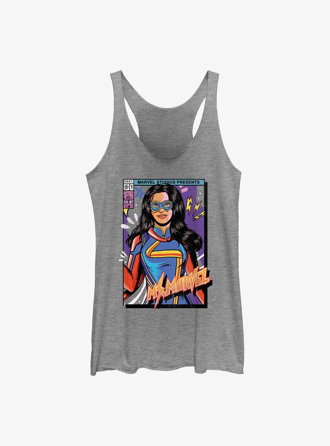 Marvel Ms. Marvel Cover GIrls Raw Edge Tank