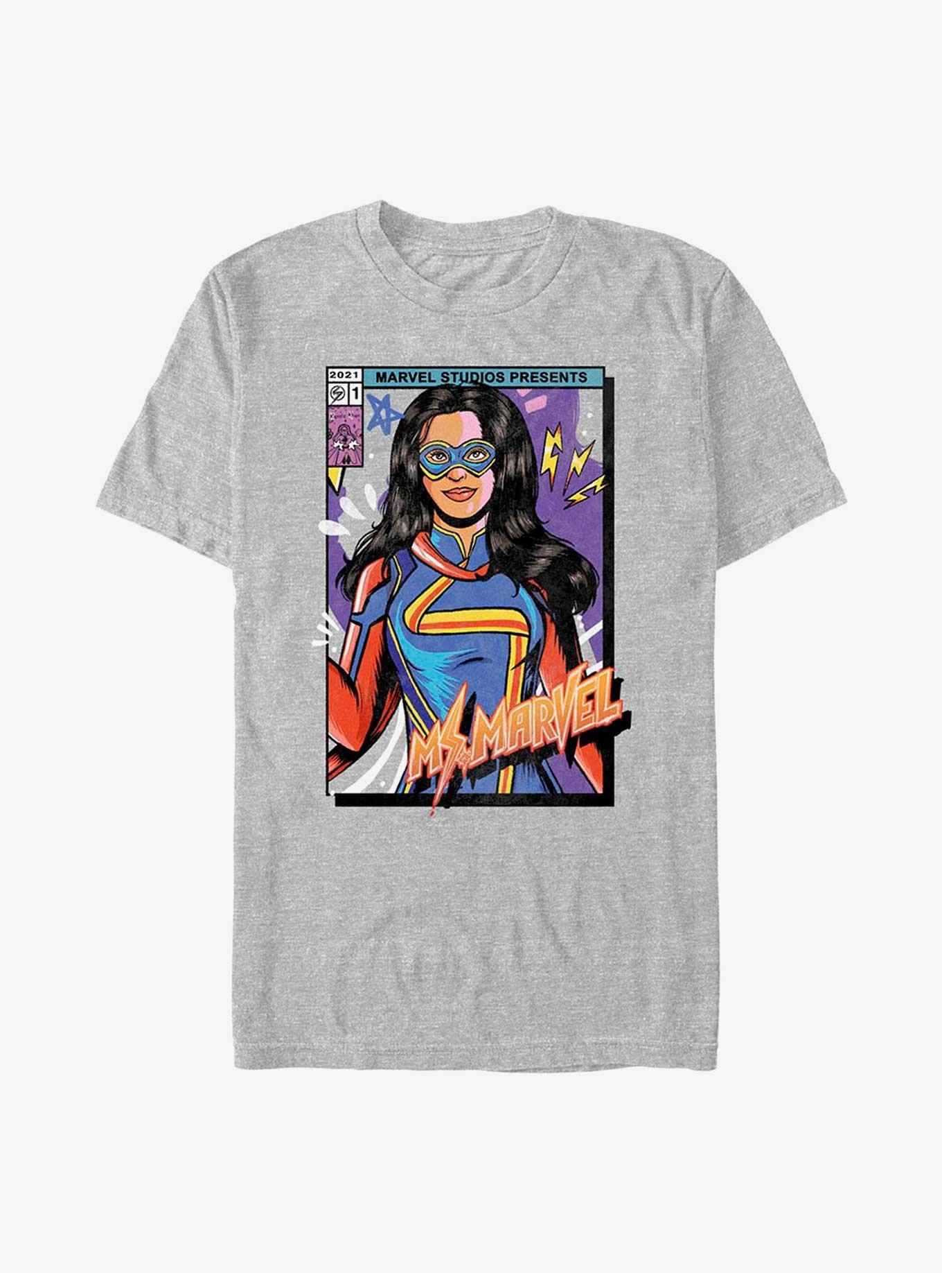 Marvel Ms. Marvel Cover T-Shirt, ATH HTR, hi-res