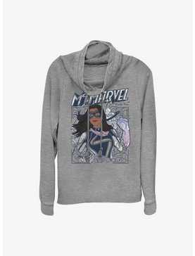 Marvel Ms. Marvel Doodle Kamala Cowlneck Long-Sleeve Girls Top, , hi-res