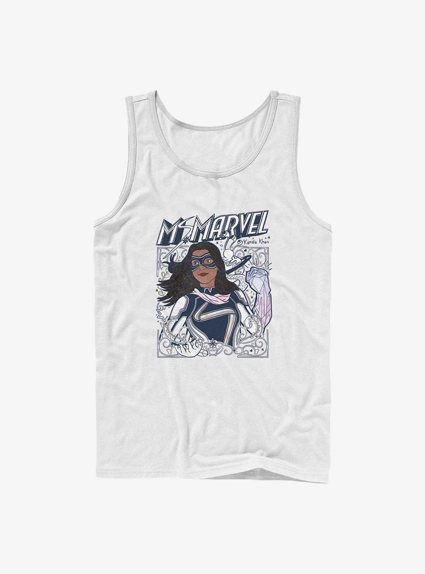 Marvel Ms. Marvel Doodle Kamala Tank, WHITE, hi-res