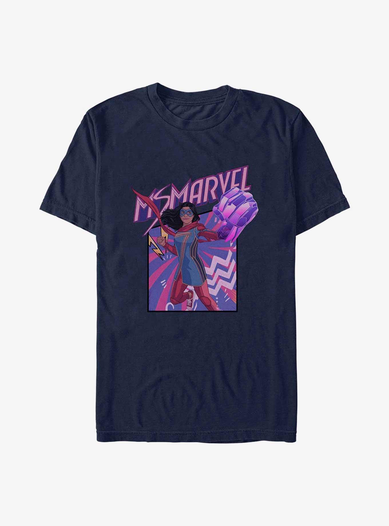 Marvel Ms. Marvel Fist Panel T-Shirt, NAVY, hi-res