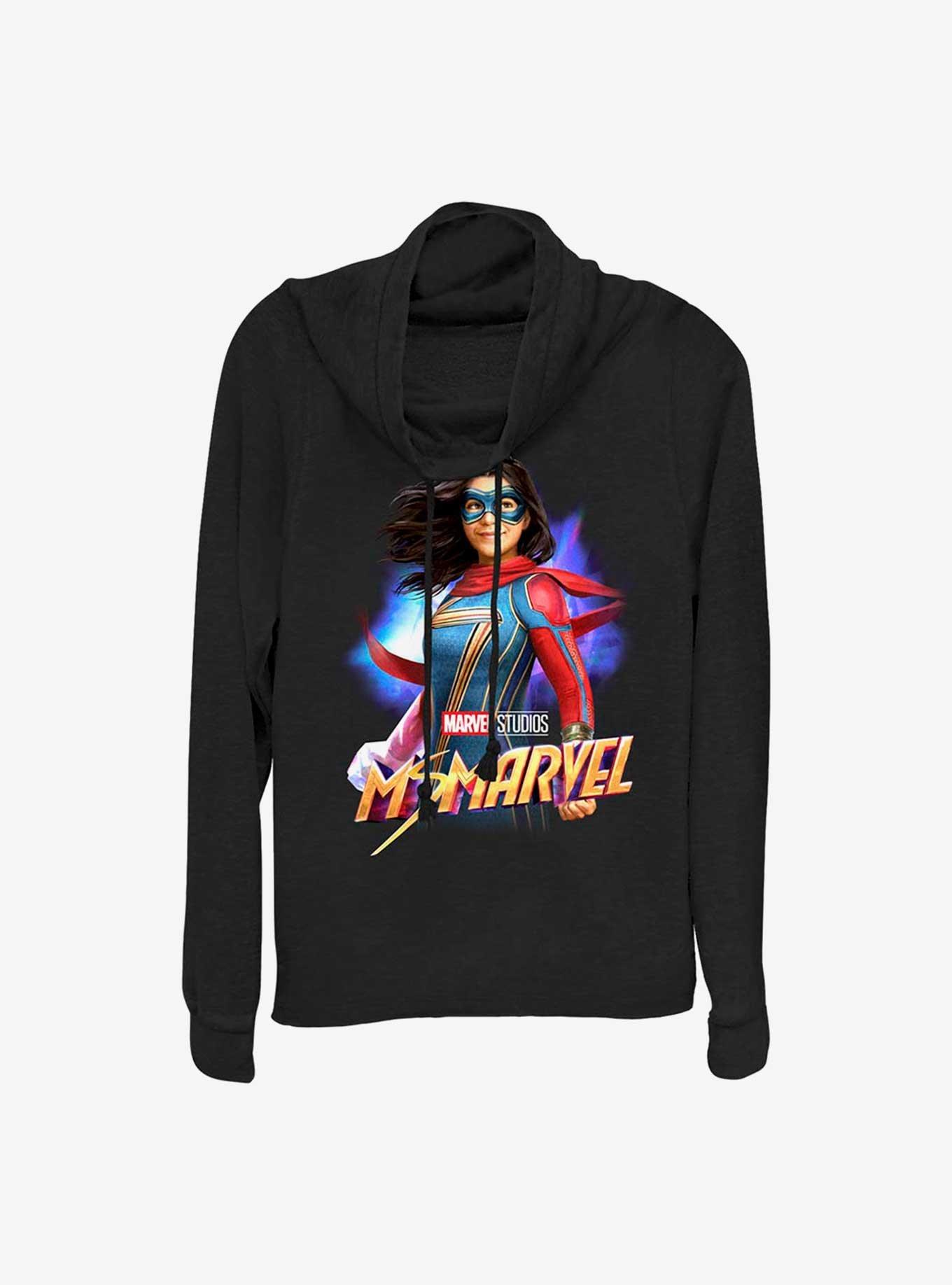 Marvel Ms. Marvel Hero Cowlneck Long-Sleeve Girls Top, , hi-res