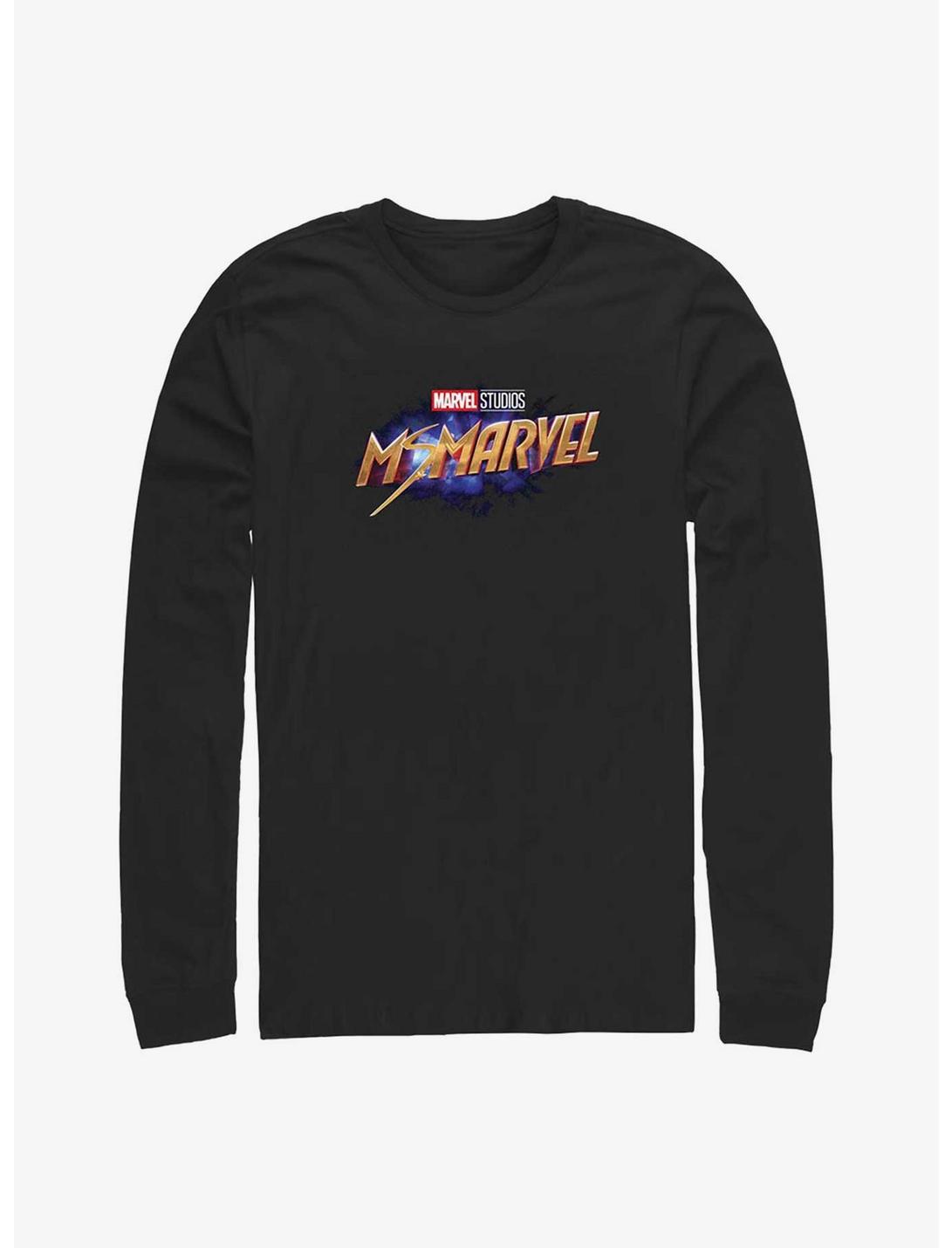Marvel Ms. Marvel Logo Long-Sleeve T-Shirt, BLACK, hi-res