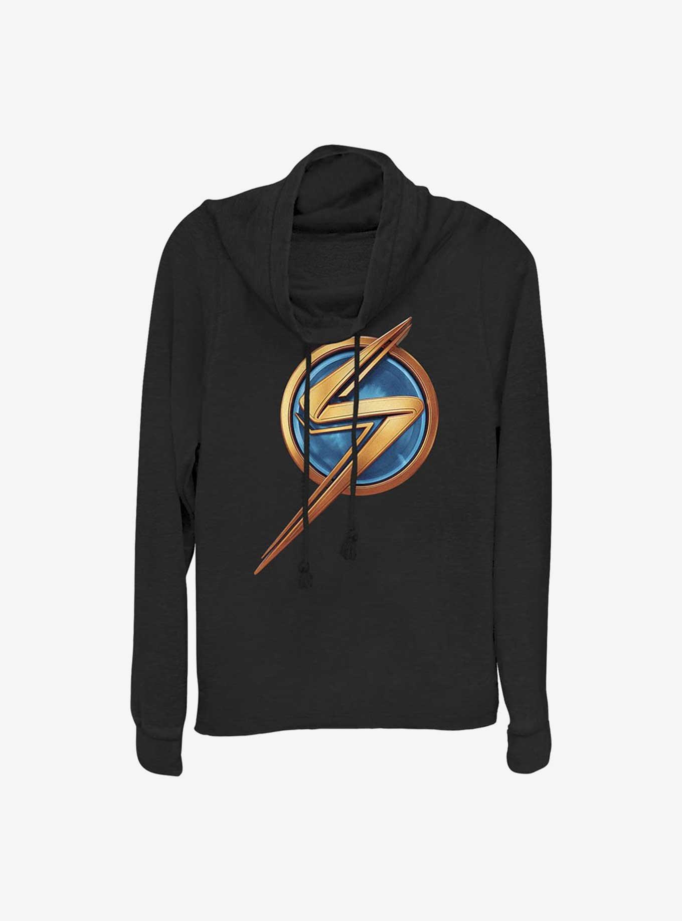 Marvel Ms. Marvel Logo Icon Cowlneck Long-Sleeve Girls Top