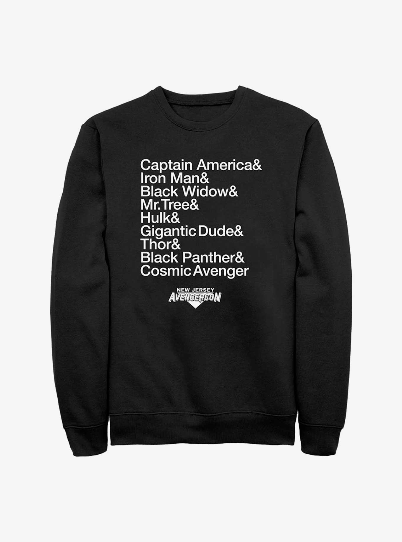 Marvel Ms. Marvel Name List Avengercon Sweatshirt