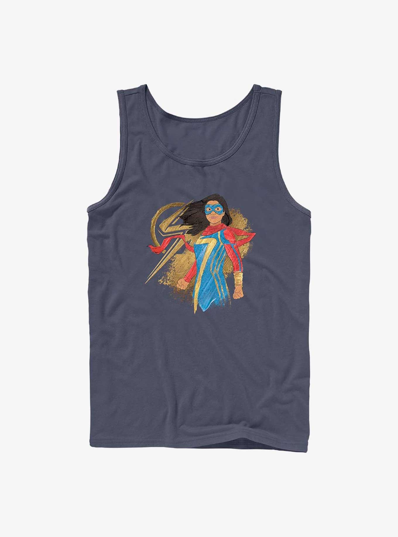 Marvel Ms. Marvel Portrait Tank, NAVY, hi-res