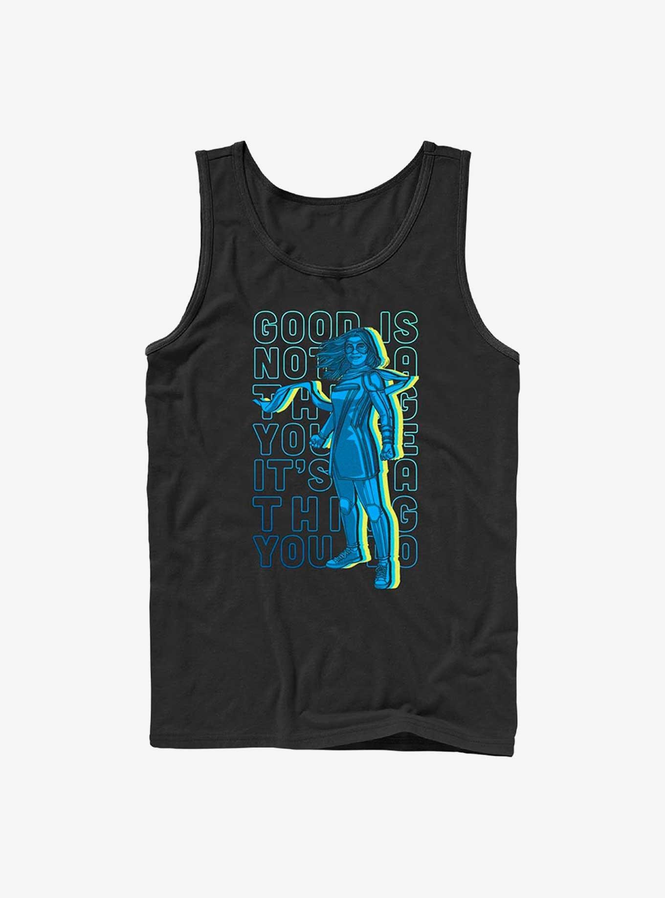 Marvel Ms. Marvel Do Good Stack Tank, BLACK, hi-res