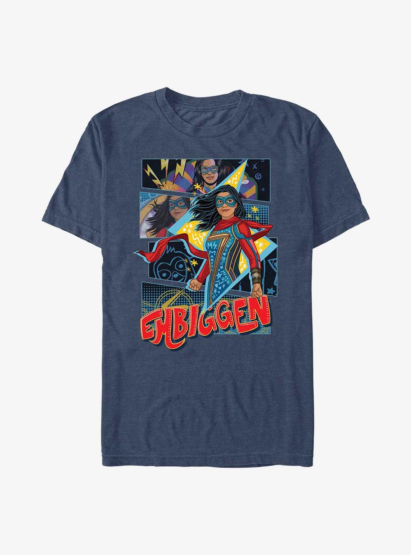 Marvel Ms. Marvel Embiggen T-Shirt, NAVY HTR, hi-res