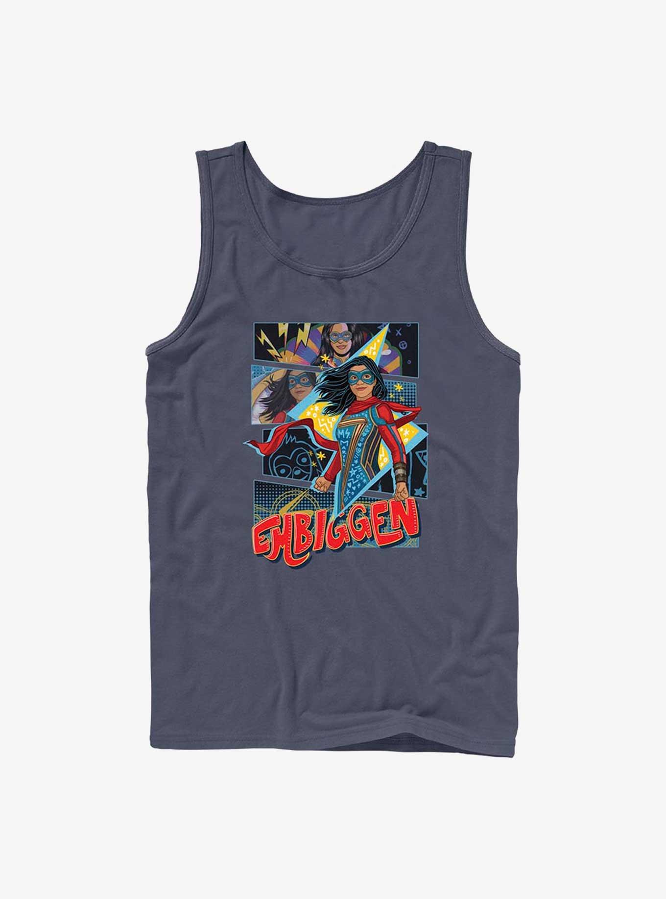 Marvel Ms. Marvel Embiggen Tank, NAVY, hi-res