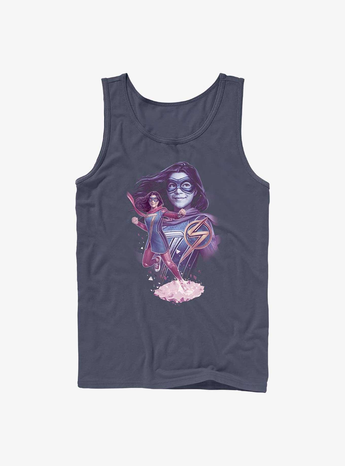 Marvel Ms. Marvel House Of Mirrors Tank, NAVY, hi-res