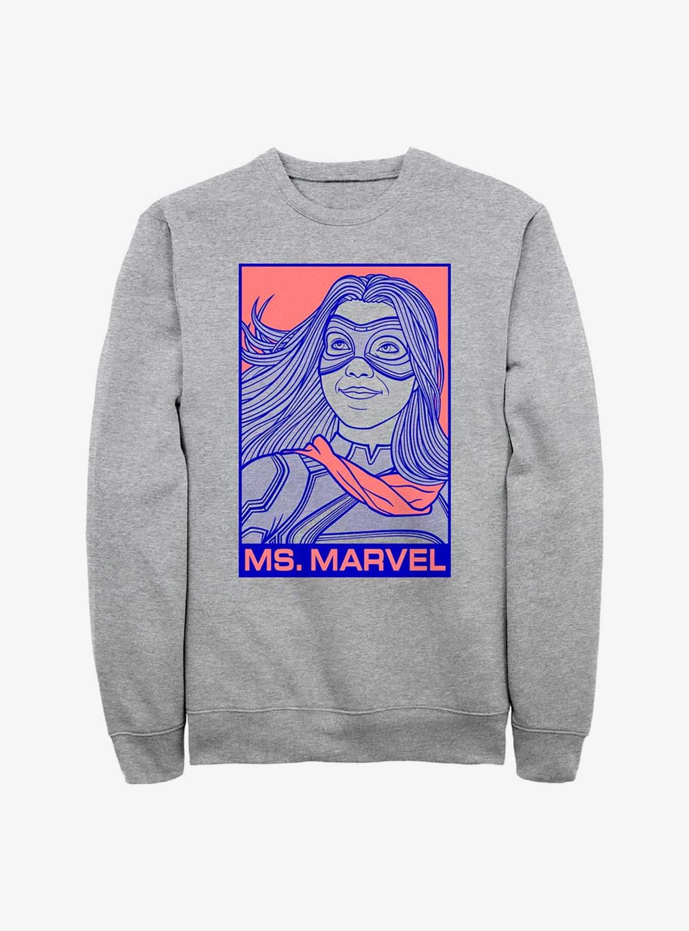 Marvel Ms. Marvel Pop Sweatshirt, ATH HTR, hi-res