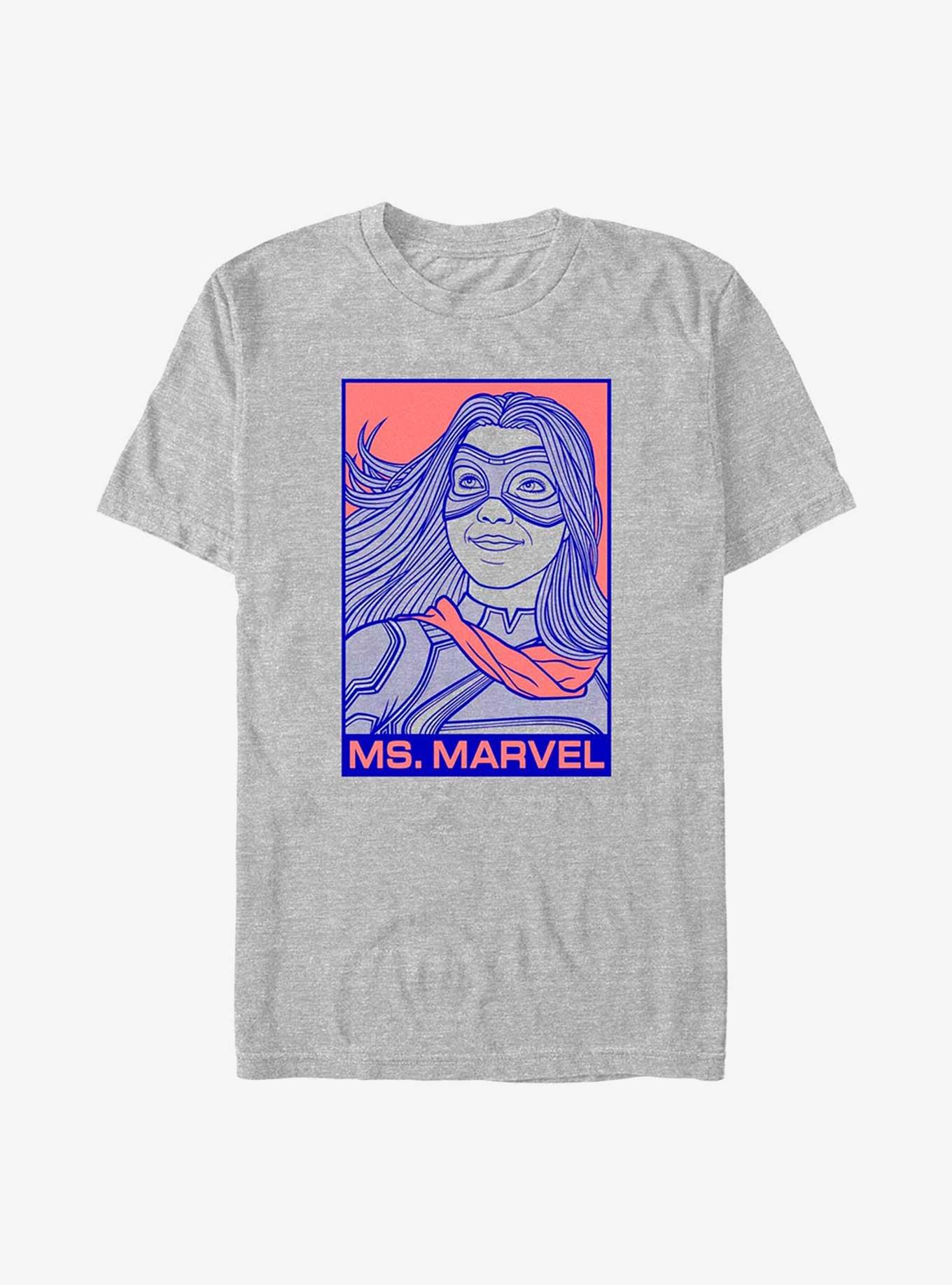 Marvel Ms. Marvel Pop T-Shirt, ATH HTR, hi-res
