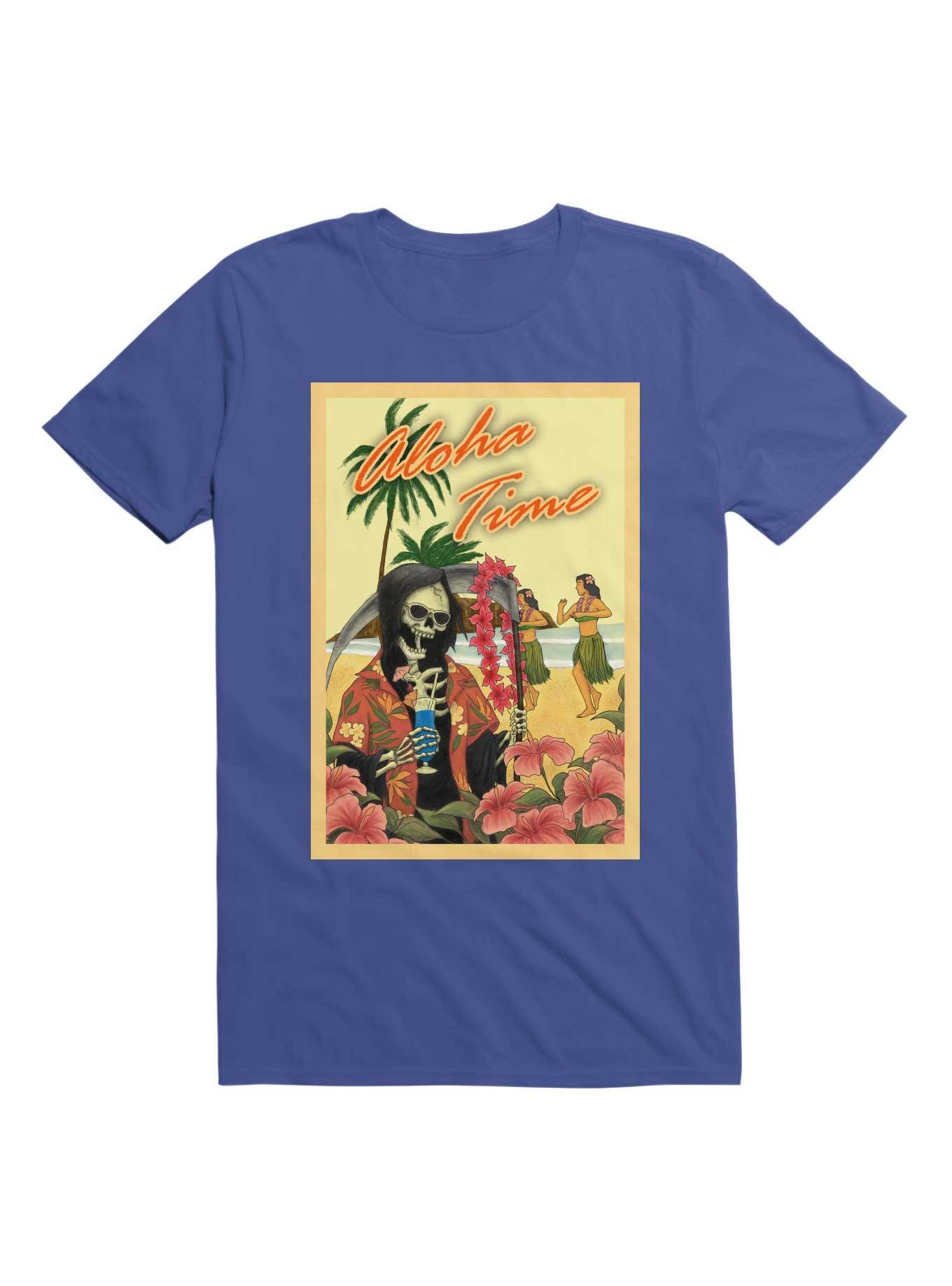 Aloha Time T-Shirt, ROYAL, hi-res