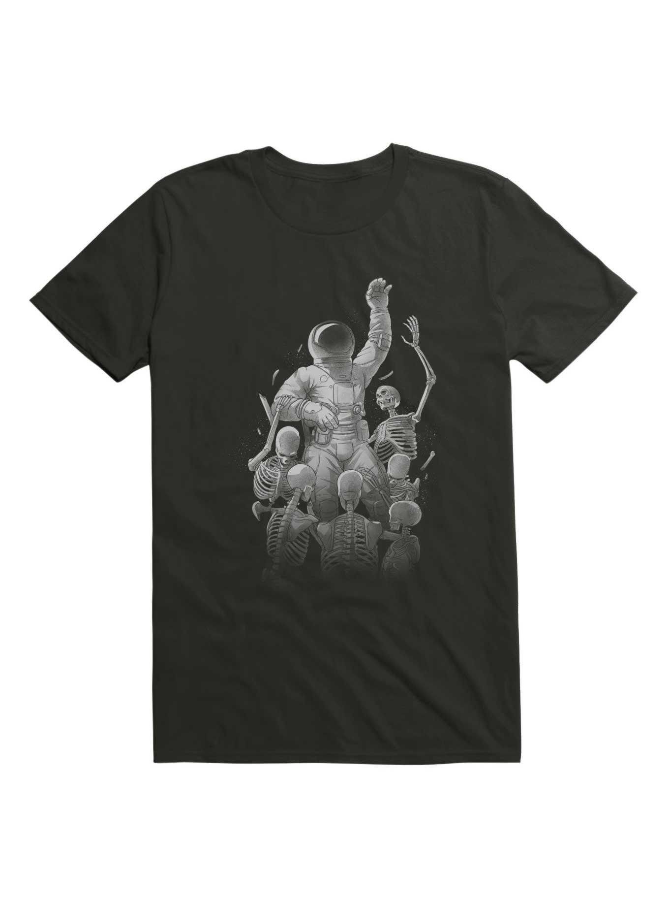 Astronaut Skeleton Escaping Hell T-Shirt, , hi-res