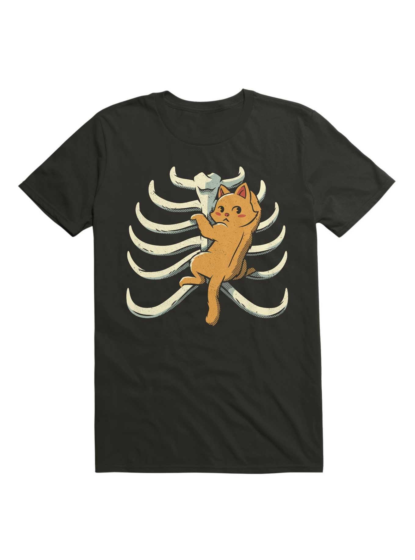 Cat Ribs Love T-Shirt, BLACK, hi-res