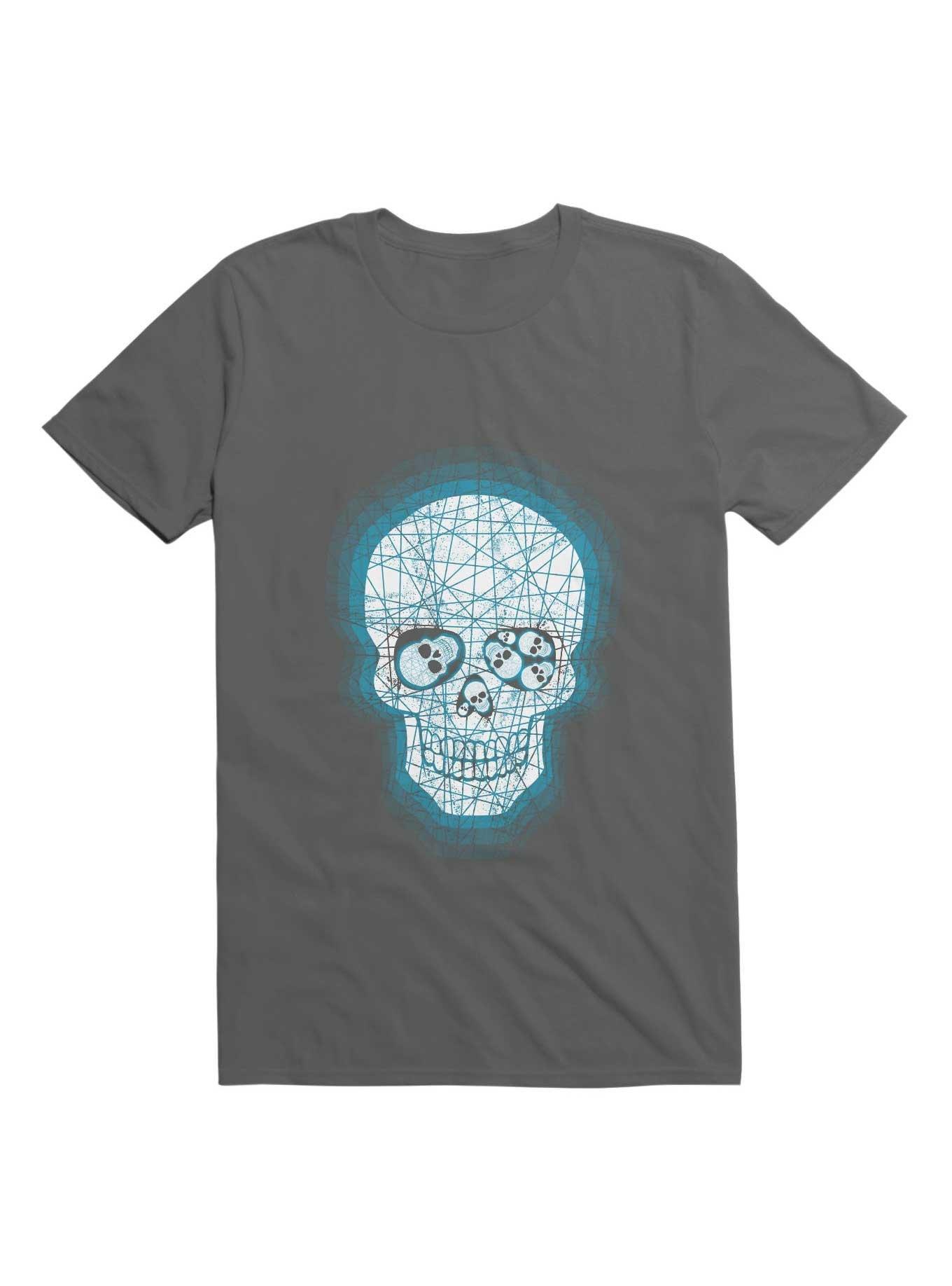 Confused Skull With Strange Memories T-Shirt, CHARCOAL, hi-res
