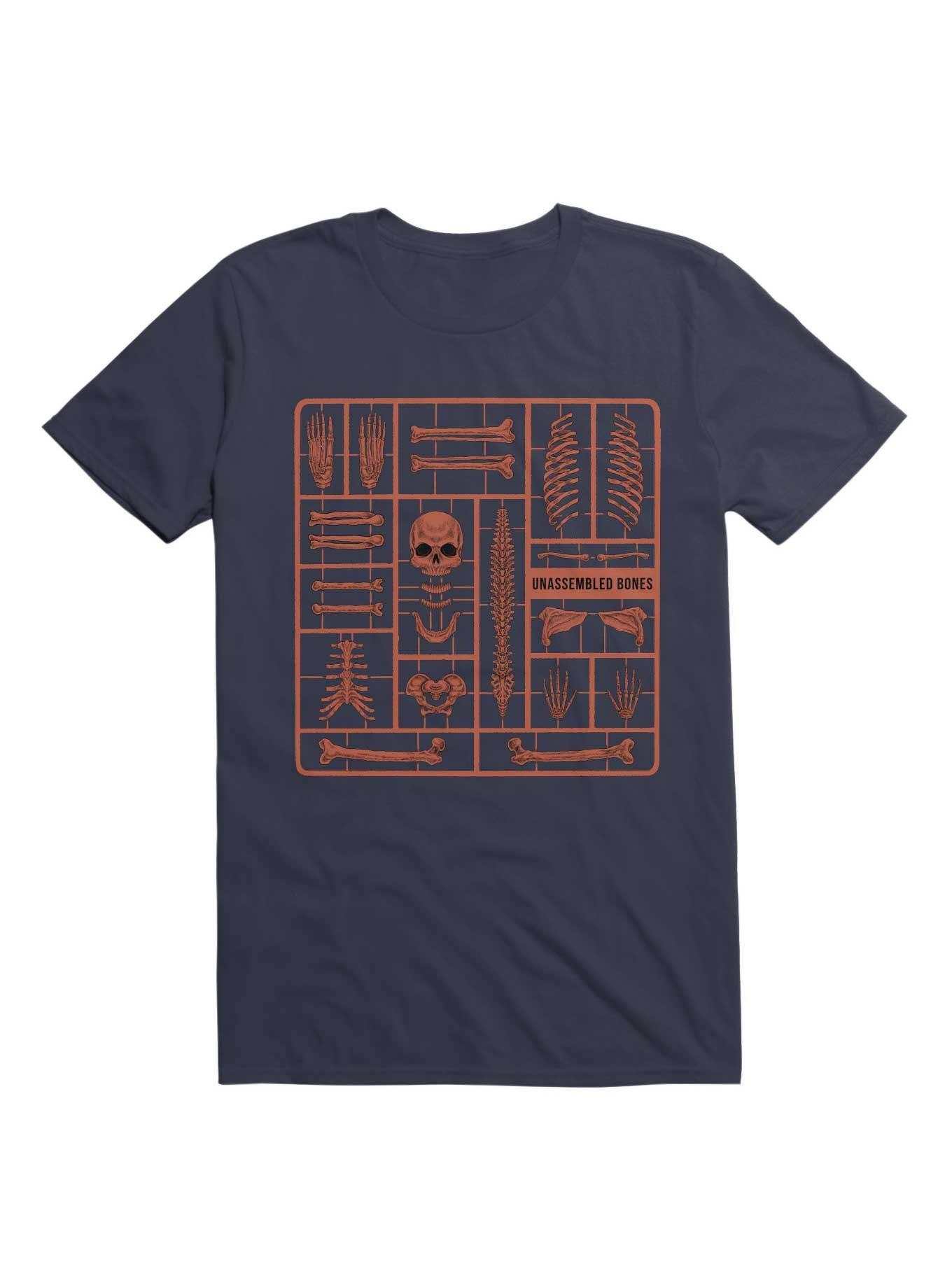 Unassembled Bones T-Shirt, NAVY, hi-res